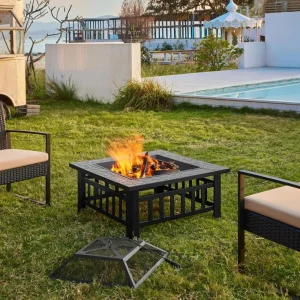 Multifunctional Fire Pit Table 32in
