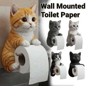 Wall Mounted Cat Paper Roll Holder