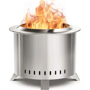 22 Inch Stainless Steel Wood Burning Fire Pit
