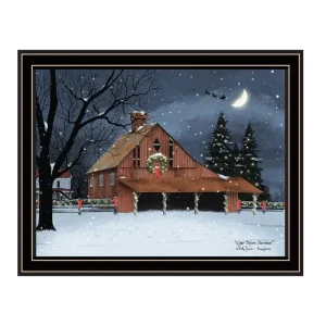 Night Before Christmas Black Framed Wall Art